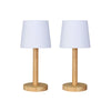 Lexi Set of 2 Sandy Wodden Table Lamp