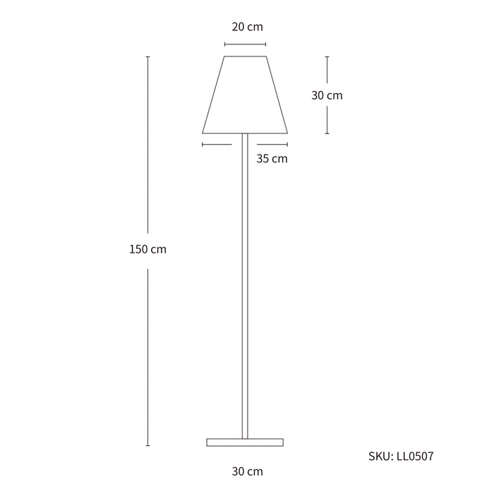 Lexi 150CM Solar LED Floor Lamp