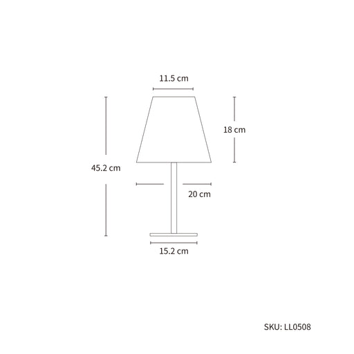 Lexi 45CM Solar LED Table Lamp
