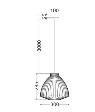 CLA Manu Interior Cone (Concave) Wire Cage Pendant Lights