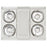 Martec Profile Panel 4 High Performance 3 in 1 Bathroom Heater With Exhaust Fan