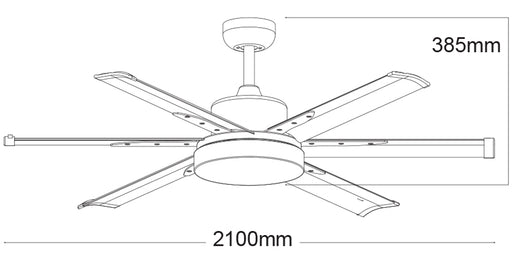 Martec Albatross 84″ DC Ceiling Fan With 24W LED Light and Remote