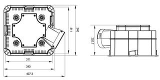Martec 300m³/h Forme 4 LED 3 in1 Tricolour Bathroom Heater & Exhaust Fan