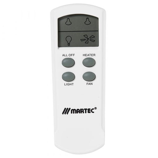 Martec Bathroom Exhaust Light and Heat LCD Remote Control Kit
