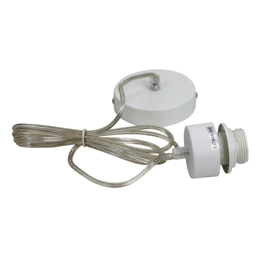 Oriel Lighting Parti Cord Suspension White W/Clear Flex E27
