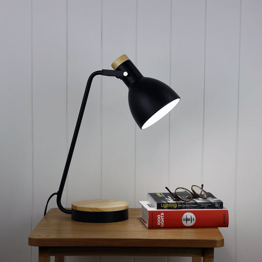 Oriel Lighting Benny Desk Lamp Black & Blonde