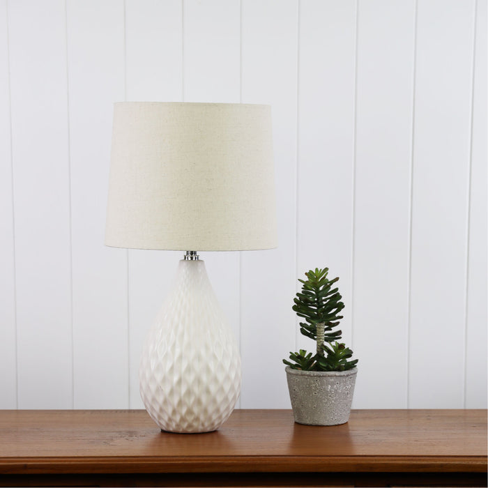 Oriel DANU Ceramic Table Lamp with Shade