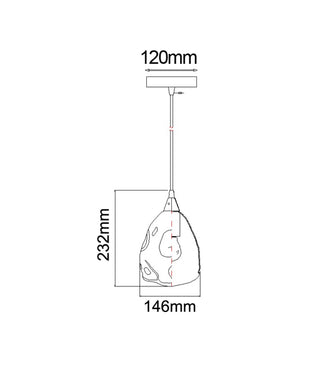 CLA ORDITO Chrome with Glass Pendant lights