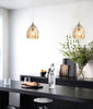 CLA ORDITO Chrome with Glass Pendant lights