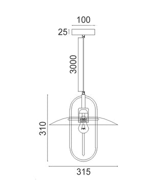 CLA PAPILLON Interior Glass Coolie Pendant Lights