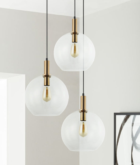 CLA PATERA Interior Glass with Extended Bronze Highlight Pendant Lights