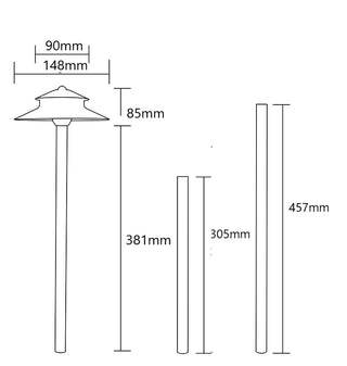 Pro Light Club Brass Two-Tier Path & Area Light PPL2306WB