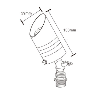 Pro Light Club Cast Brass Directional Spike Light PSL2200WB