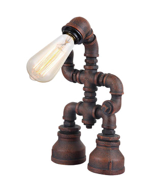 CLA PUNK Aged Iron Pipe Table Lamp