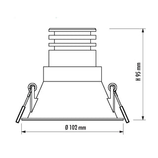 SAL UNIFIT S9011TC2 10W Dimmable fixed LED Downlight