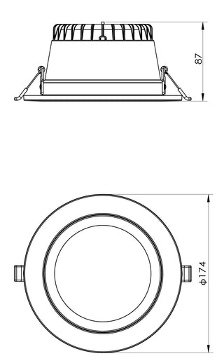 SAL RENMARK S9082D 14/20W Dimmable IP44 LED Downlight