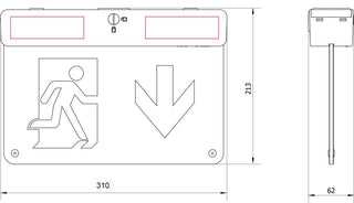 SAL Emergency EXIT SELK1500EX3 24 Metre Viewing
