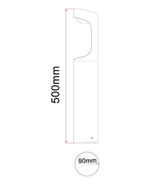 CLA SETH Exterior LED Surface Mounted BollardLights IP54