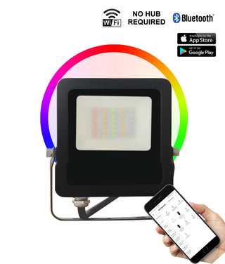 CLA SMTFLOOD LED Smart Dimmable 5000K+RGB Flood Lights IP65