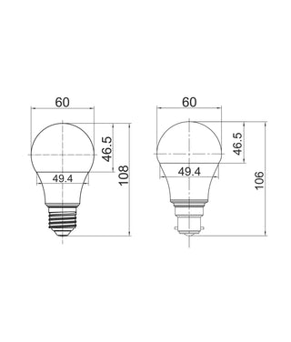 CLA SMTGLS LED Smart Dimmable Tri-CCT+RGB GLS Globes