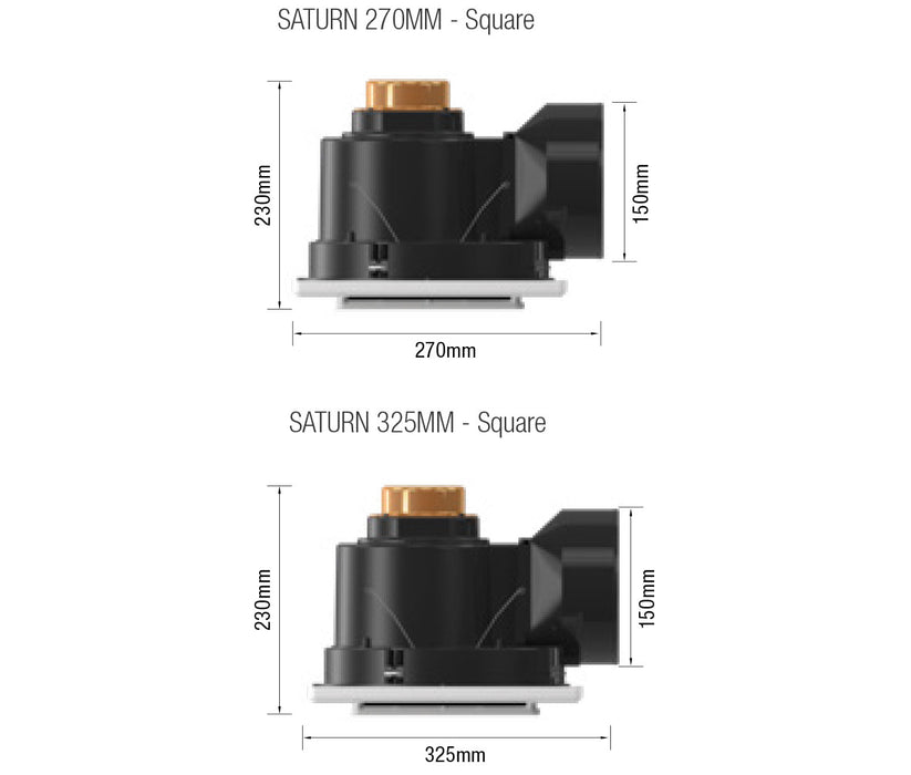 Martec Saturn 270mm / 325mm Exhaust Fan Square