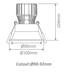 Domus Cell 17W LED COB Lamp Kit 60D 5000K DT90