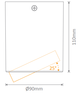 Domus NEO-10 Round 10W Surface Mount Tiltable LED Dimmable IP20 Downlight Black