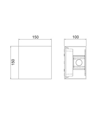 CLA TOCA Exterior LED Surface Mounted Adjustable Lens Covers Up/Down Lights IP65
