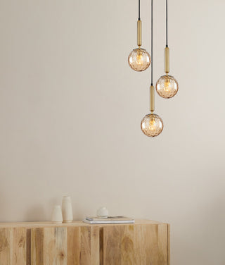 CLA TRATTINO Interior 3 Light Round Spherical Glass Pendant
