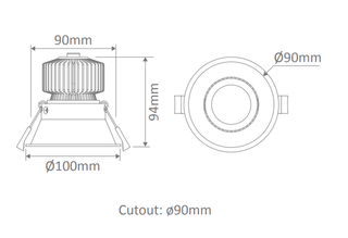Domus DEEP 12W 90MM LED KIT