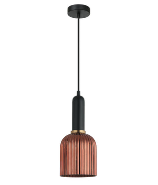 CLA Vintaj Interior Ellipse Ribbed Glass Pendant Lights