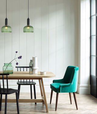 CLA Vintaj Interior Dome Ribbed Glass Pendant Lights