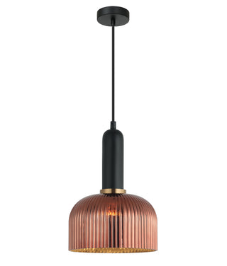 CLA Vintaj Interior Dome Ribbed Glass Pendant Lights