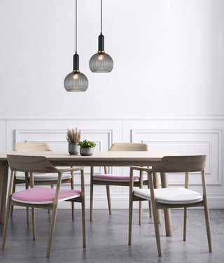 CLA Vintaj Interior Wine Glass Ribbed Glass Pendant Lights