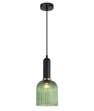 CLA Vintaj Interior Ellipse Ribbed Glass Pendant Lights
