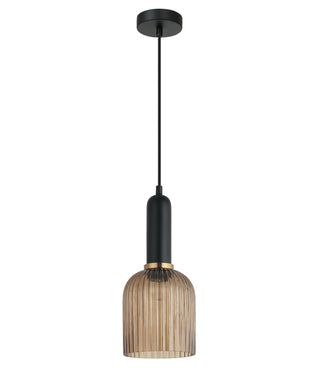 CLA Vintaj Interior Ellipse Ribbed Glass Pendant Lights