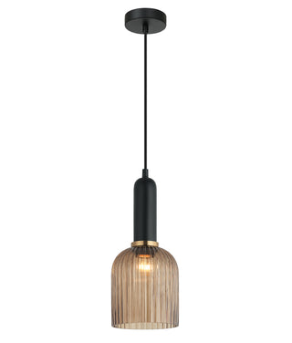 CLA Vintaj Interior Ellipse Ribbed Glass Pendant Lights