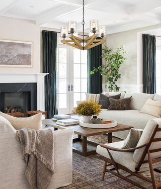 CLA VOTIF Interior Candelabra Wood Pendant Light