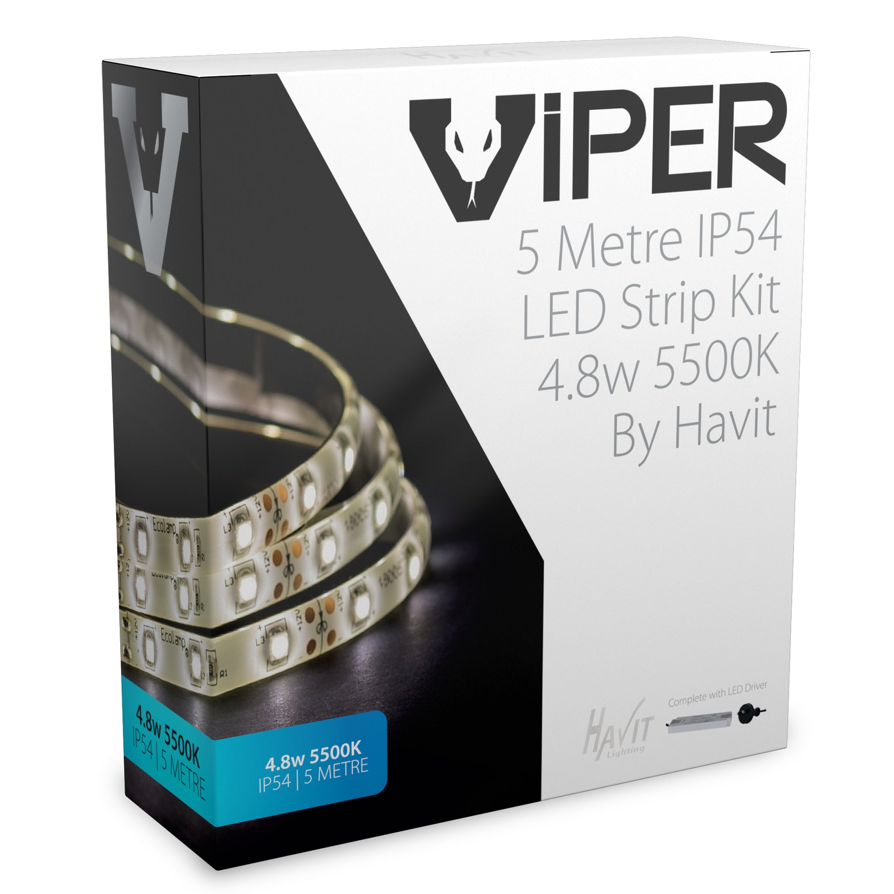 Havit VPR9734IP54-60-10M VIPER 4.8w 10m LED Strip kit 5500k