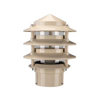 Domus BL-100 Three Tier Bollard Head E27 Garden Light Powder Coated Finish