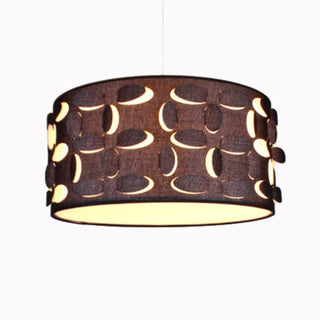 Buko 2 Light Fabric Drum Pendant by VM Lighting