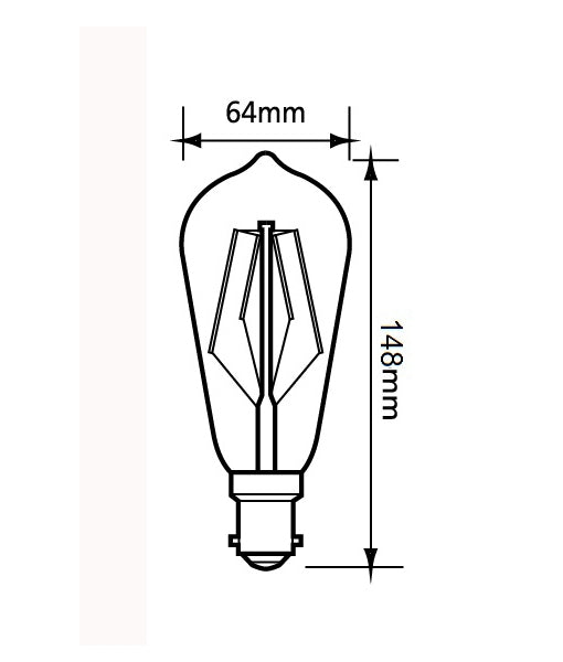 CLA LED Pear 8W Filament Dimmable Globes
