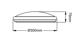 3A Lighting LED Oyster Light AC1020 15W/20W/30W White TC