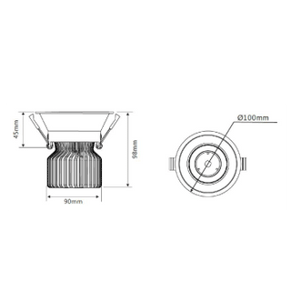 3A Lighting 13W Frameless Downlight DL9530