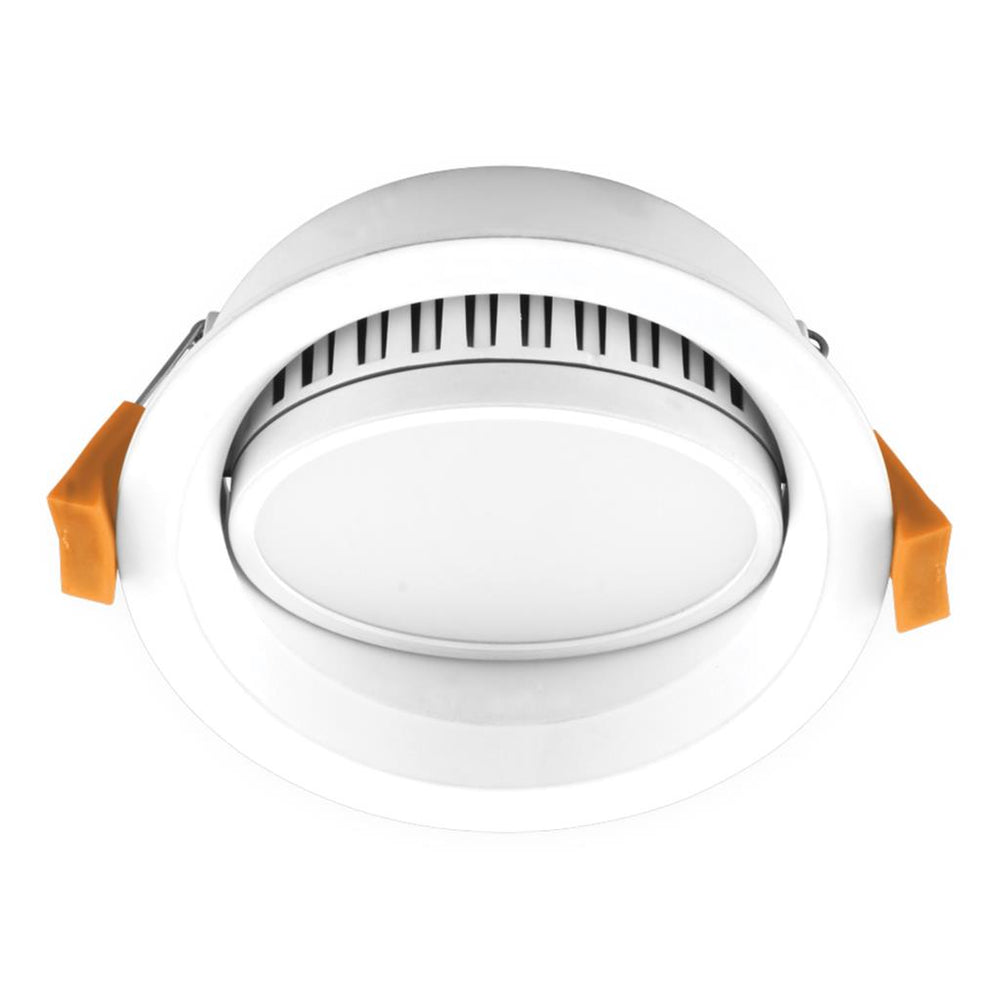 Domus DECO-13 Round 13W Dimmable LED Tricolour Tiltable IP44 Downlight White