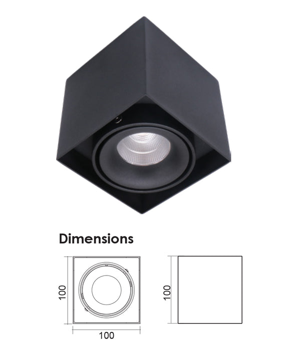 SAL Dice II S9016 - 8W Surface Mount Square LED Downlight