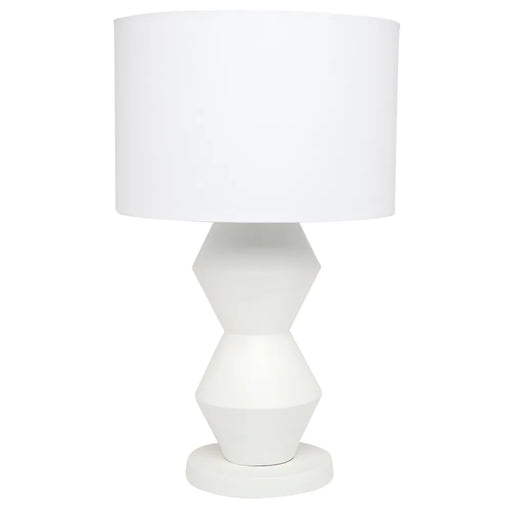 Cafe Abstract Table Lamp White