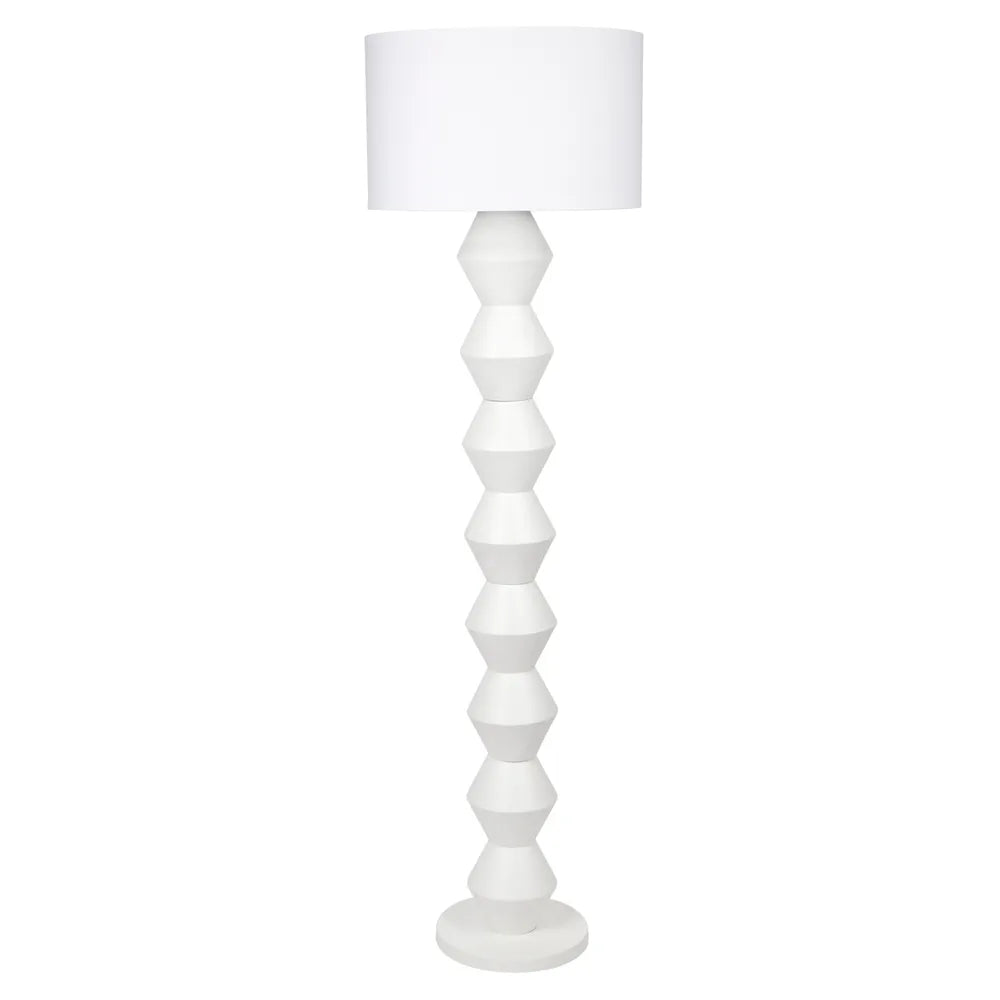 White ceramic floor online lamp