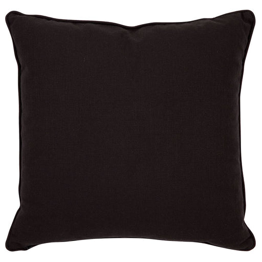 Cafe Libby Square Feather Cushion Black Linen