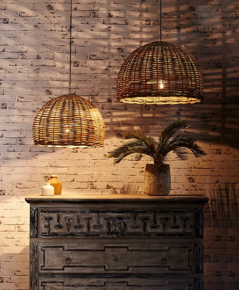 Small rattan ceiling light deals